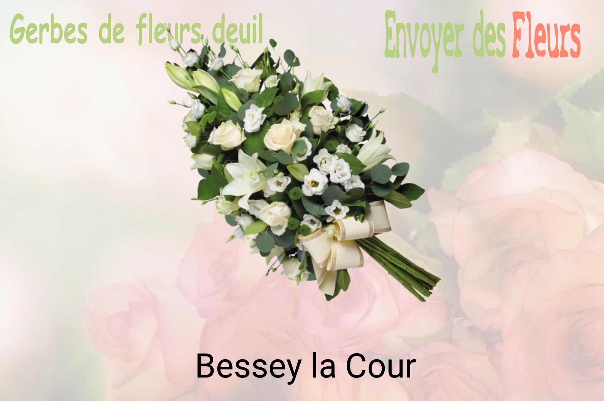 Gerbe de fleurs de deuil livrée à Bessey-la-Cour